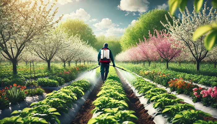 سمپاشی در فصل بهار