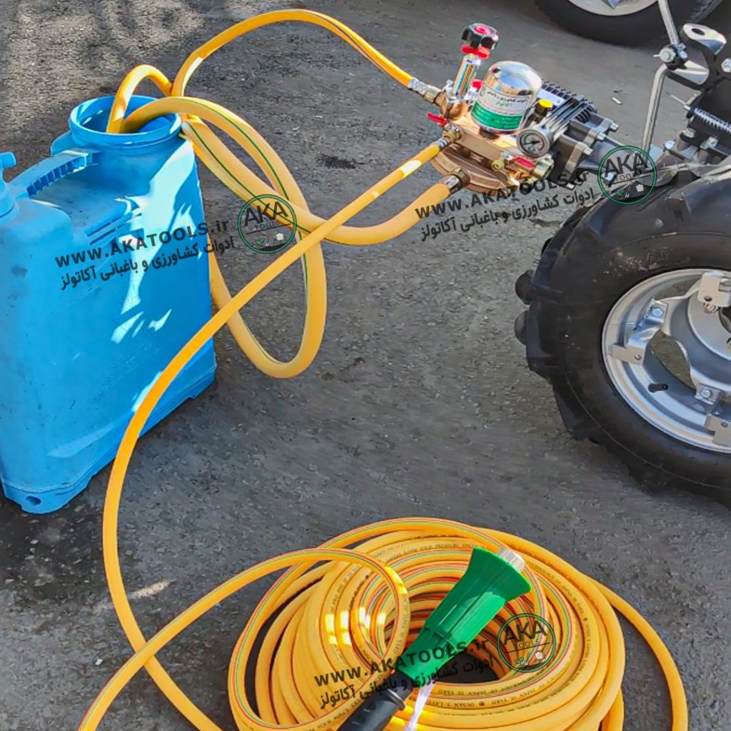 نحوه ی اتصال پمپ به تراکتور دوچرخ